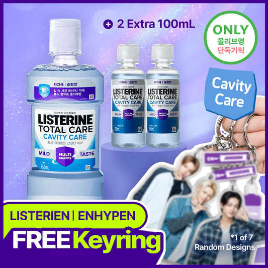 ENHYPEN X LISTERINE - MOUTHWASH TOTAL CARE CAVITY CARE MILD 750ML (+ENHYPEN RANDOM KEYRING)
