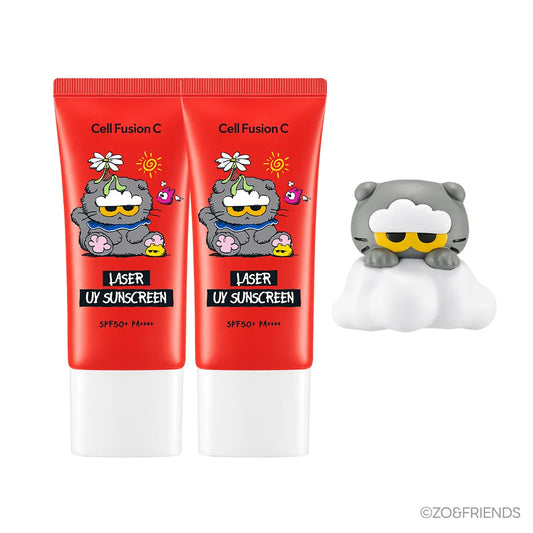CELL FUSION C - LASER UV SUNSCREEN ZO&FRIENDS EDITION TWIN PACK 35ML+35ML (+CLIP)