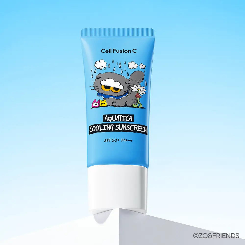 CELL FUSION C - AQUATICA COOLING SUNSCREEN 35ML+35ML ZO&FRIENDS EDITION DOUBLE SET (+10ML+KEYRING)