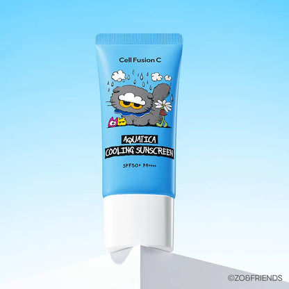 CELL FUSION C - AQUATICA COOLING SUNSCREEN 35ML+35ML ZO&FRIENDS EDITION DOUBLE SET (+10ML+KEYRING)