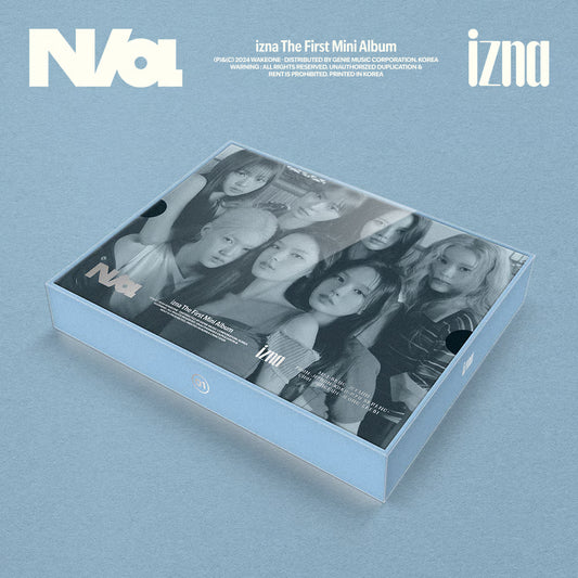 izna 1st Mini Album 'N/a' naya ver. (2025 Calendar ver.) with 2025 Desk calendar, CD, Lyrics paper, izna photocard, Selfie photocard, Sticker, PVC Pouch.