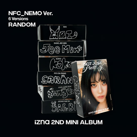 izna 2nd Mini Album [Not Just Pretty] NFC_Nemo ver. (MAI / BANG JEEMIN / KOKO / RYU SARANG / CHOI JUNGEUN / JEONG SAEBI) with Photocard pack, Image card set, Folded photo, ID Photo, Racer card, Mirror card, Sticker.