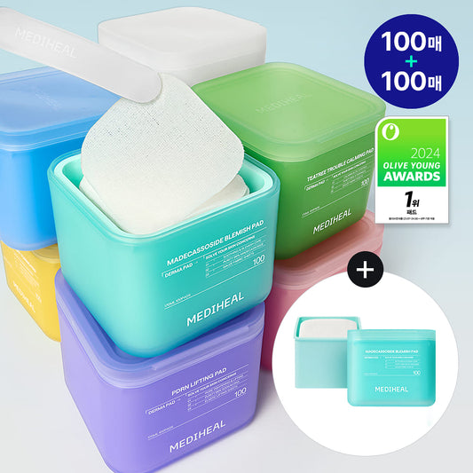 MEDIHEAL - TONER PAD 100+100 PADS DOUBLE PACK