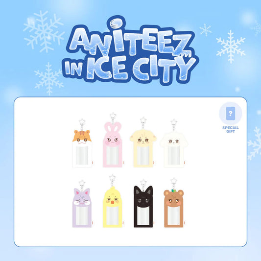ATEEZ - ANITEEZ IN ICE CITY OFFICIAL MERCH PLUSH PHOTOCARD HOLDER KEYRING